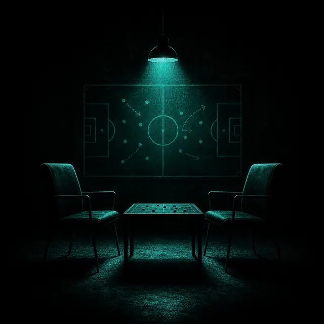 Two chairs facing each other in a tactics room