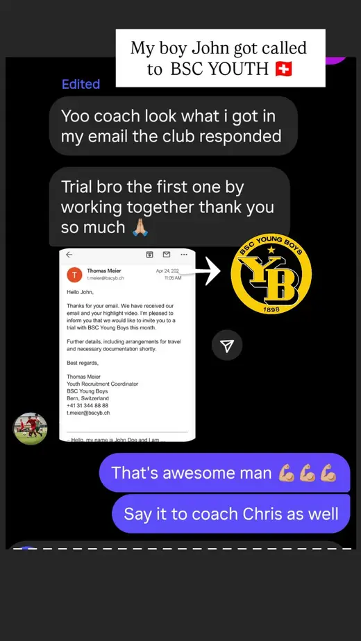 Player testimonial screenshot