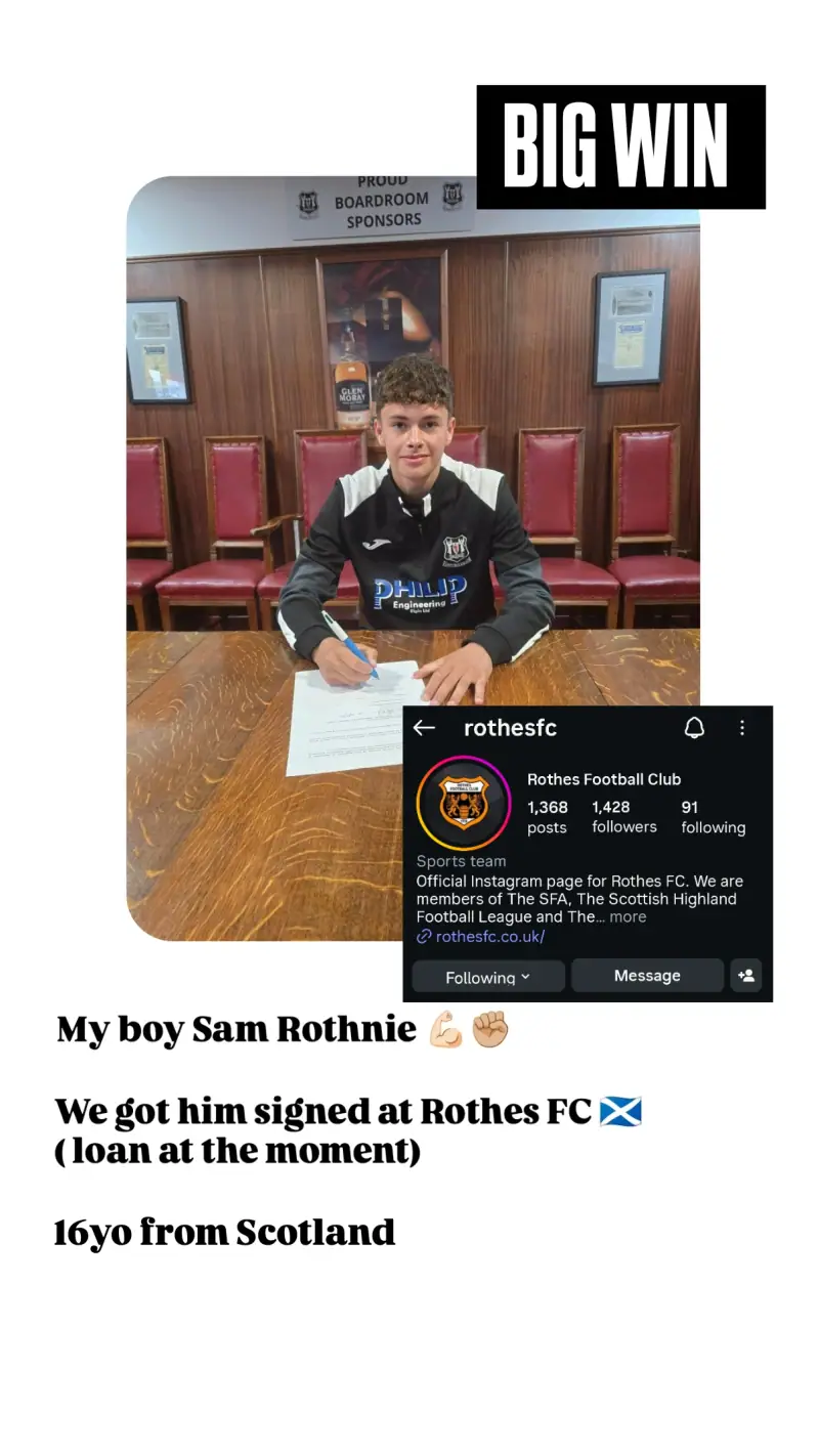 Sam Rothnie win receipt