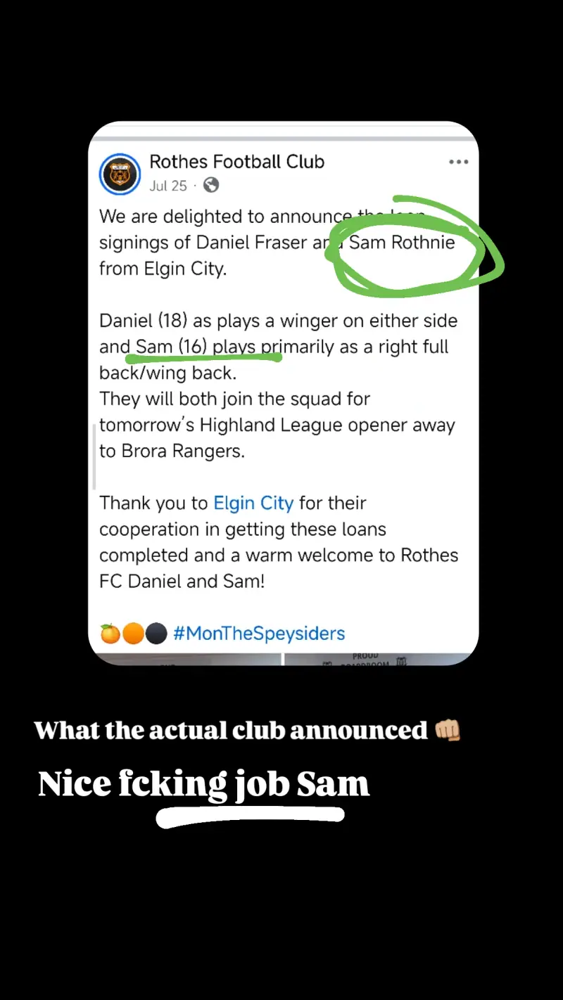 Sam Rothnie win receipt